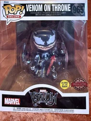 Funko Pop! Deluxe Marvel Venom on Throne #965 Glows in the Dark Special Edition
