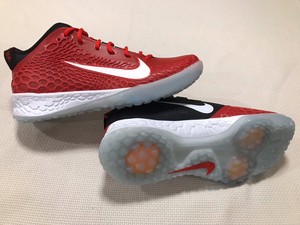 red nike baseball turf shoes