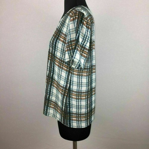 Anthropologie Maeve Blouse Womens S Plaid Slit Open Back AU - Picture 4 of 12