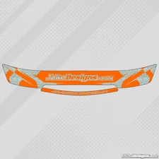 JakeDesigns HELMET VISOR STICKERS/STRIPS - Fluorescent Orange & Hologram