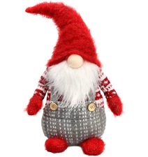 STPGOODS Red Christmas Gnome Figurine Decorative Holiday Dwarf Plush Doll 19"