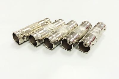 5x Female to Female BNC Barrel Connector CCTV Coax Adapter for Camera Cable
