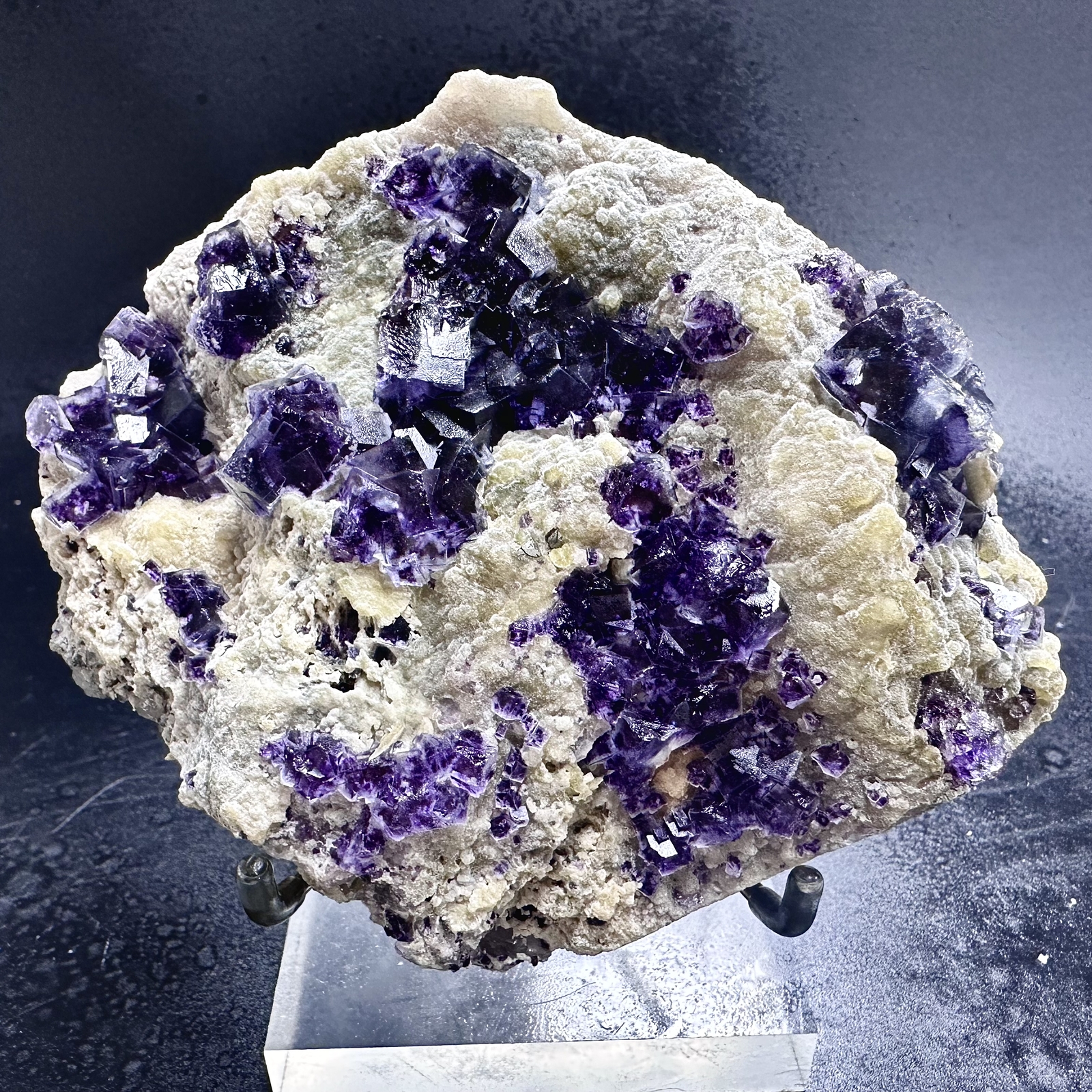 610g Natural Inner Mongolia Yindu Purple-Blue Fluorite Mineral Specimen from China