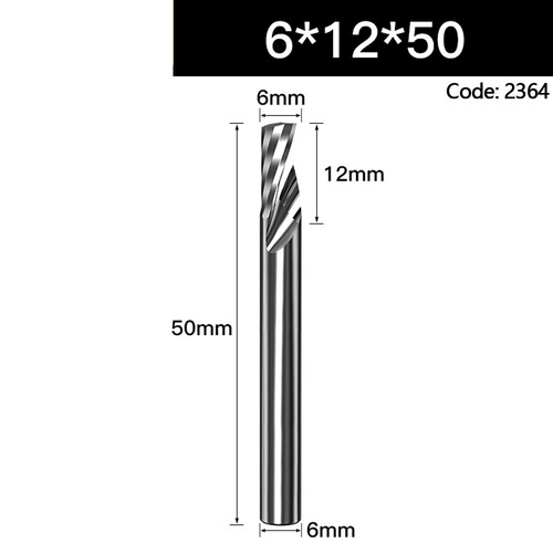 Ø5/6/8mm Carbide Router Bit Single Flute End Mill CNC Milling Cutter MDF Plastic - Picture 35 of 46