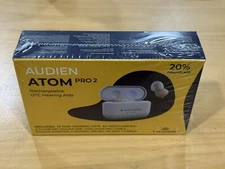 AUDIEN ATOM PRO 2 Rechargeable OTC Hearing Aids Brand New Sealed.