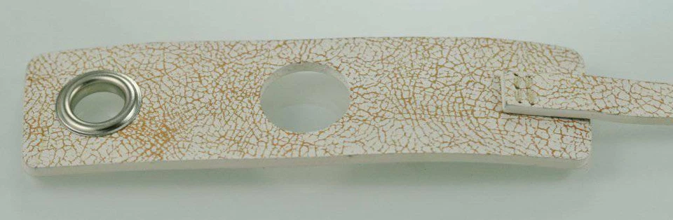 DKNY Womens Stainless Silver Cream Leather Replacement Watch Fold Over Band 8mm - Image 4 of 4