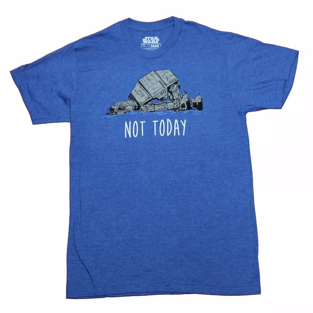 Star Wars Mens T Shirt Not Today Lazy AT AT Graphic Funny Tee