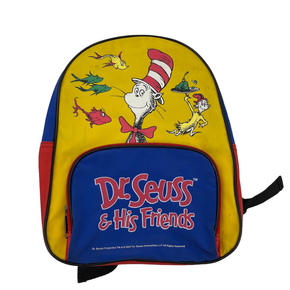 Dr Seuss & His Friends Cat In The Hat Vinyl Kids Backpack  display picture 1