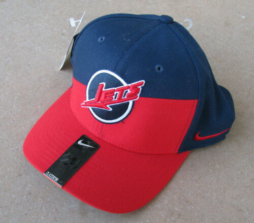NEW NIKE BRAND NEWMAN UNIVERSITY JETS HAT CAP WICHITA KANSAS BLUE RED FITTED - Picture 1 of 5