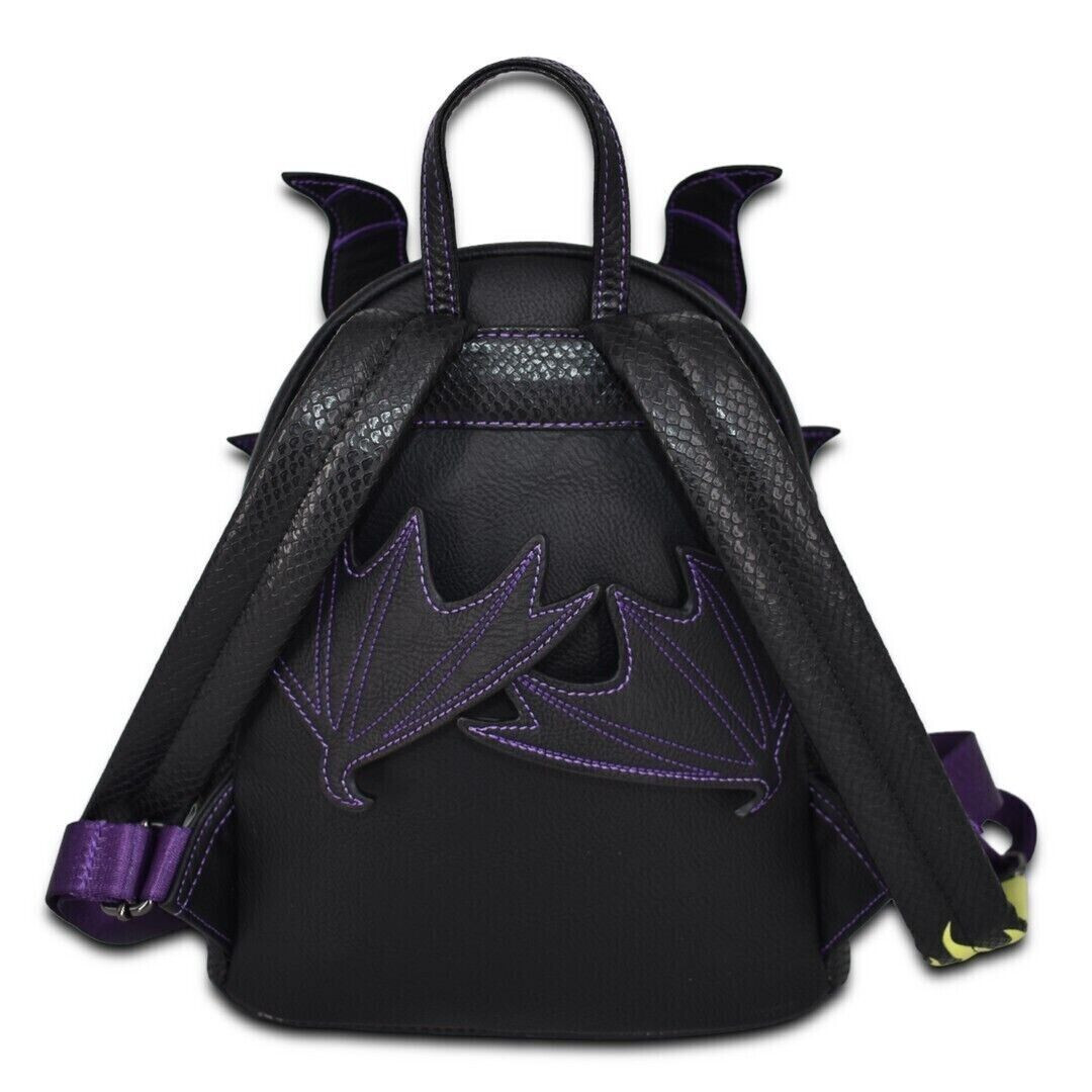Loungefly Maleficent Dragon Glow In The Dark Faux Leather  display picture 1