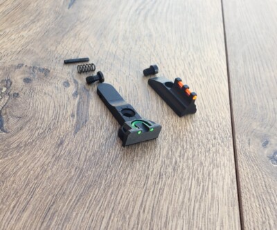 NEW Heritage Rough Rider Adjustable Green Rear & Orange Front Fiber Optic Sights