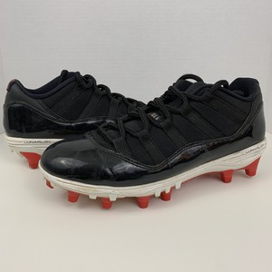 jordan 11 football cleats red