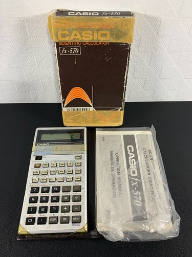 Casio fx-570 wissenschaftlicher Taschenrechner Vintage Ersatzteile oder Reparatur funktioniert muss gereinigt werden