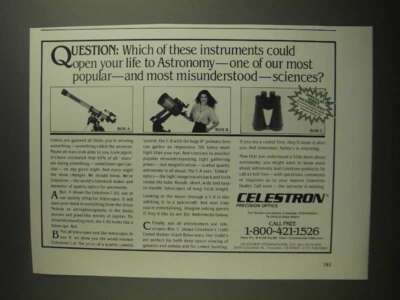 1984 Celestron C-60 and C-8 Telescopes Ad