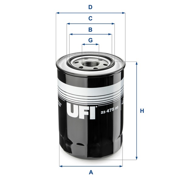 Ufi 23.475.00 ÖLfilter FüR Mitsubishi-image