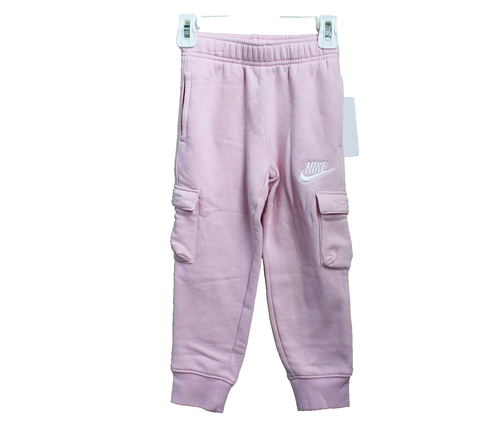 Nike Kids Pink Foam Fleece Cargo Joggers Pants SIze 6 (5-6 YRS) Size M - Picture 3 of 5