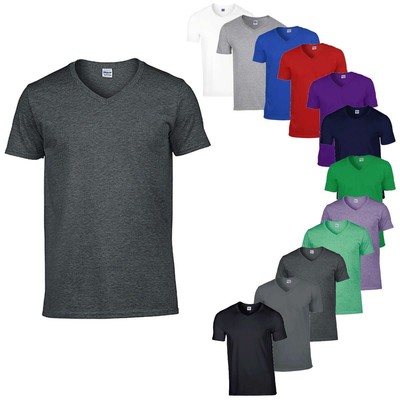 Gildan  Softstyle  V-Neck Herren T-Shirt V-Ausschnitt