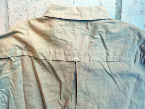 Tommy Hilfiger Men's Linen/Cotton LS Beige Shirt "TH" Logo on Pocket SZ Large - Picture 4 of 4