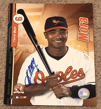 MELVIN MORA SIGNED AUTOGRAPHED 8X10 PHOTO BALTIMORE ORIOLES