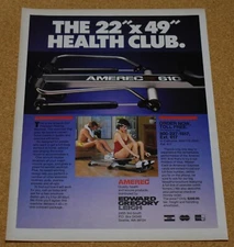 1983 Print Ad Amerec Health Fitness Edward Gregory Leigh lady man workout club