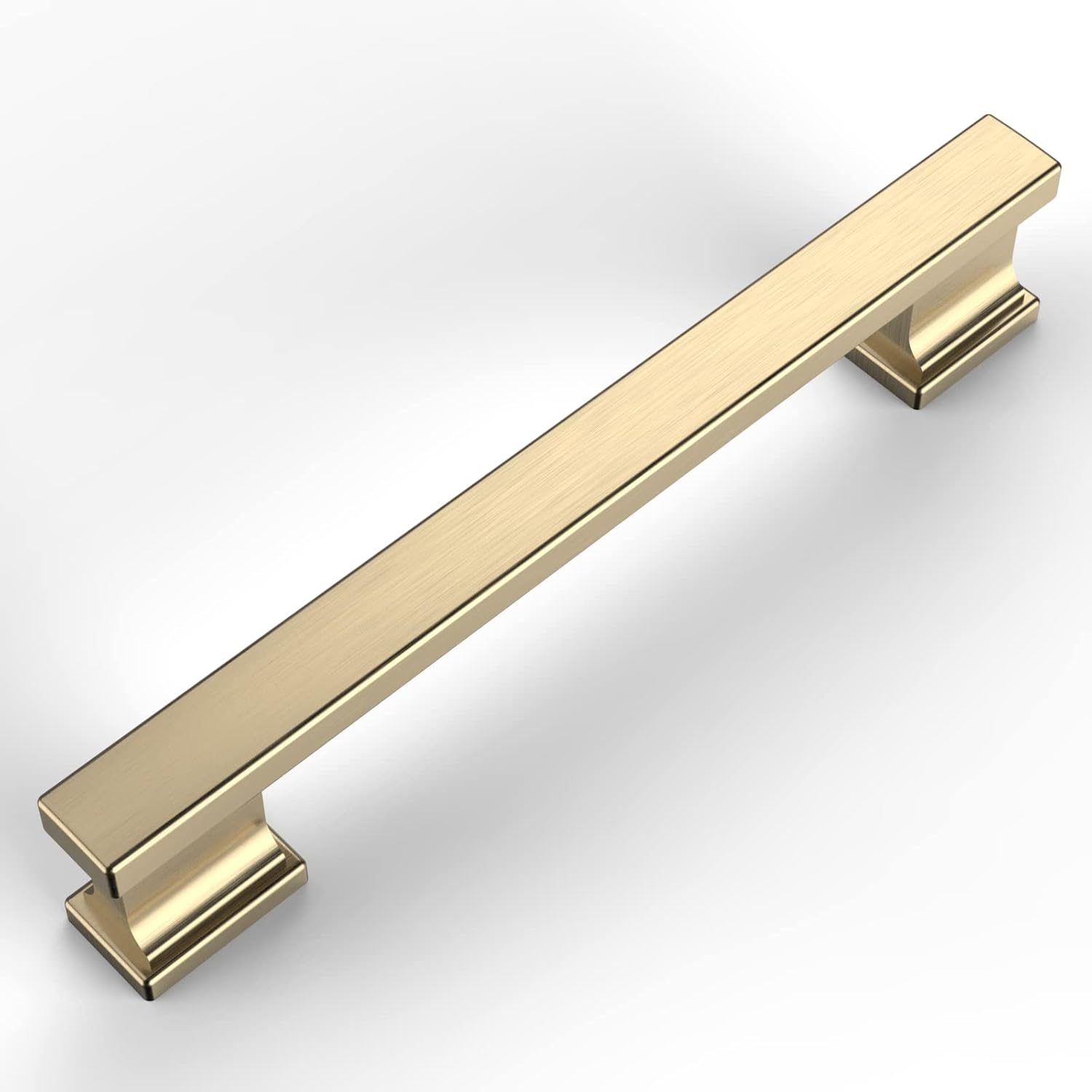 6 Pack 5 Inch(128Mm) Brushed Brass Kitchen Cabinet Handles, Cabinet Pulls Kitche