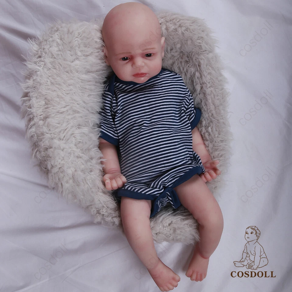 COSDOLL 22" silicona platino Reborn baby doll pintado lifelike dolls para regalo - Immagine 3 di 4