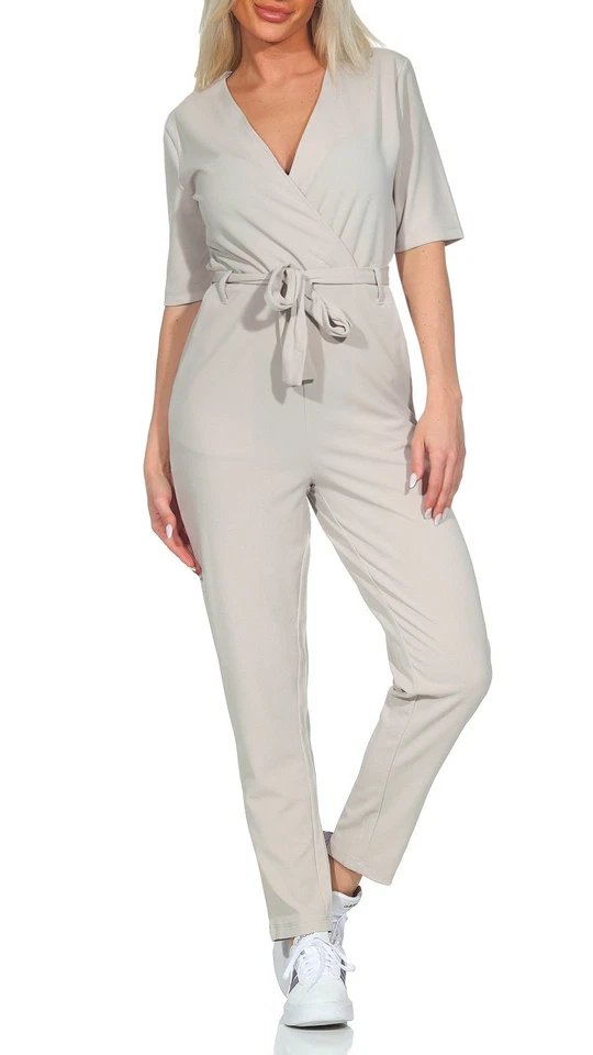 JDY Damen Jumpsuit Overall Einteiler lange Hose Hosenanzug kurzärmlig JDYHoney - Bild 3 von 4