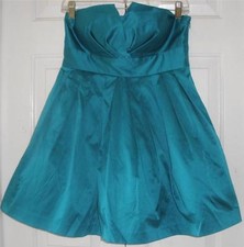 NWT Forever 21 Womens Teal Strapless Party Homecoming Graduation Prom Dress M