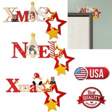 Christmas Door Frame Decoration Wooden Door Sign Decor Door Corner Merry Christm
