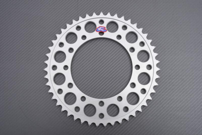 Couronne arrière Renthal 47 dents pas 530 pour moto Yamaha FZR 1000 de 1987 à 1995
