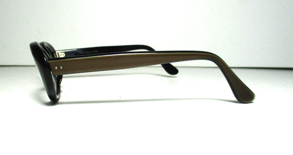 Gafas L. Evrard Cateye vintage bronce marrón hechas en Francia monturas solamente Foto 3 de 4