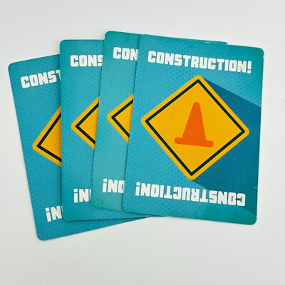 Red Light Green Light! 4 Construction Cards Replacement Pieces Parts