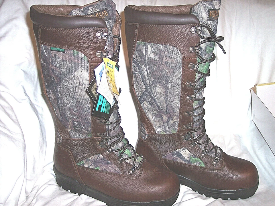 Mens Snake Proof Boots Camo Waterproof Boots Camo Hunting Boots Leather Boots 9 - Image 2 of 4