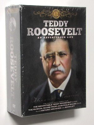 Teddy Roosevelt: An Adventurous Life History NEW DVD CD Channel Box Set + FREE