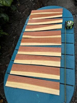 Reclaimed Salvaged Bermuda Cedar Live Edge 4mm 10 Piece Lot For Hobby/craft