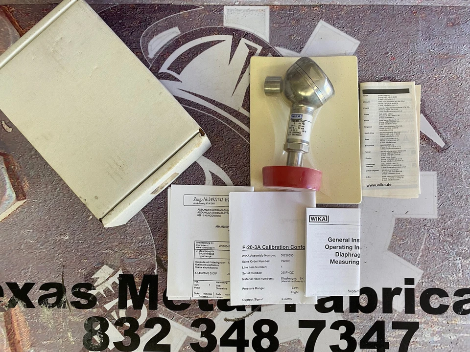 Wika F-20-3A Industrial Pressure Transmitter 60PSI DN2.0 Connection  - Image 2 of 4