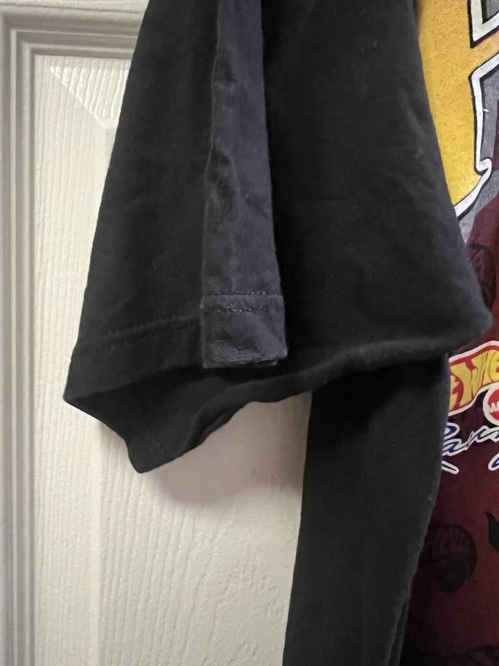 复古 Kyle Petty Nascar 美泰风火轮赛车 T 恤男式大号黑色二手状况完好 AOP — 第 4/4 张图片