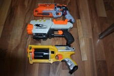 3 NERF Revolvers Zombie Strike HammerShot Foam Dart Gun Blaster Tested