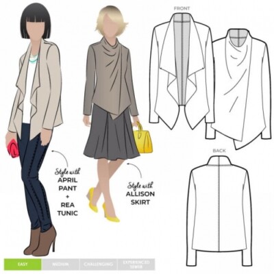 Style Arc Schnittmuster Harper Jacke Damen Größen 4-16
