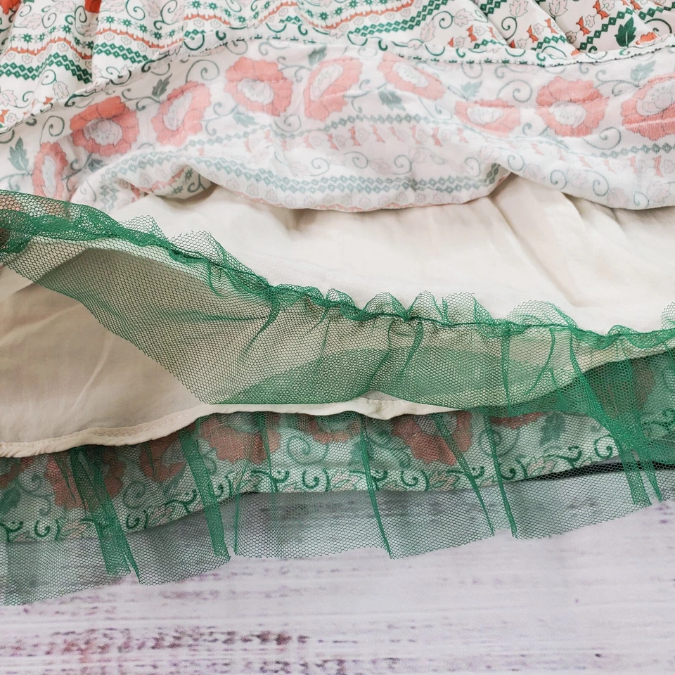 Vestido Matilda Jane 435 Spirited Song Tween Girl 14 Blanco Naranja Floral Tul Foto 4 de 4