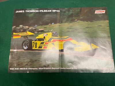 JAMES THOMSON PILBEAM MP40 1981 HILLCLIMB CHAMPION FF2000 WERBUNG A4 X 2 DATEI XB