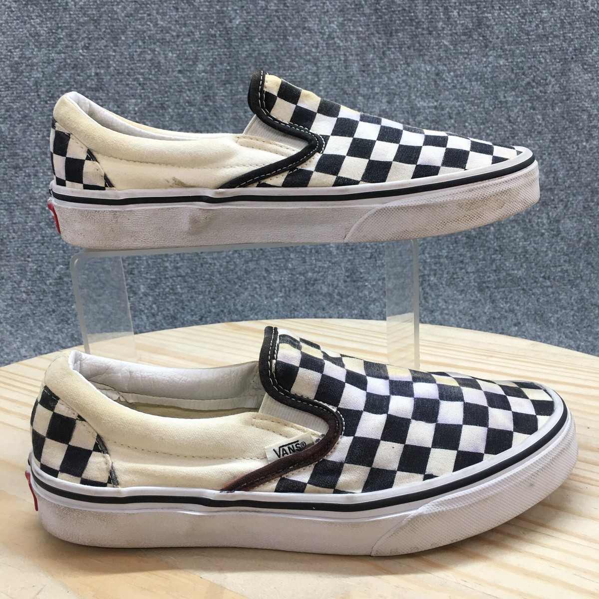 Vans Shoes Womens Mens Slip On Sneakers Black Checked