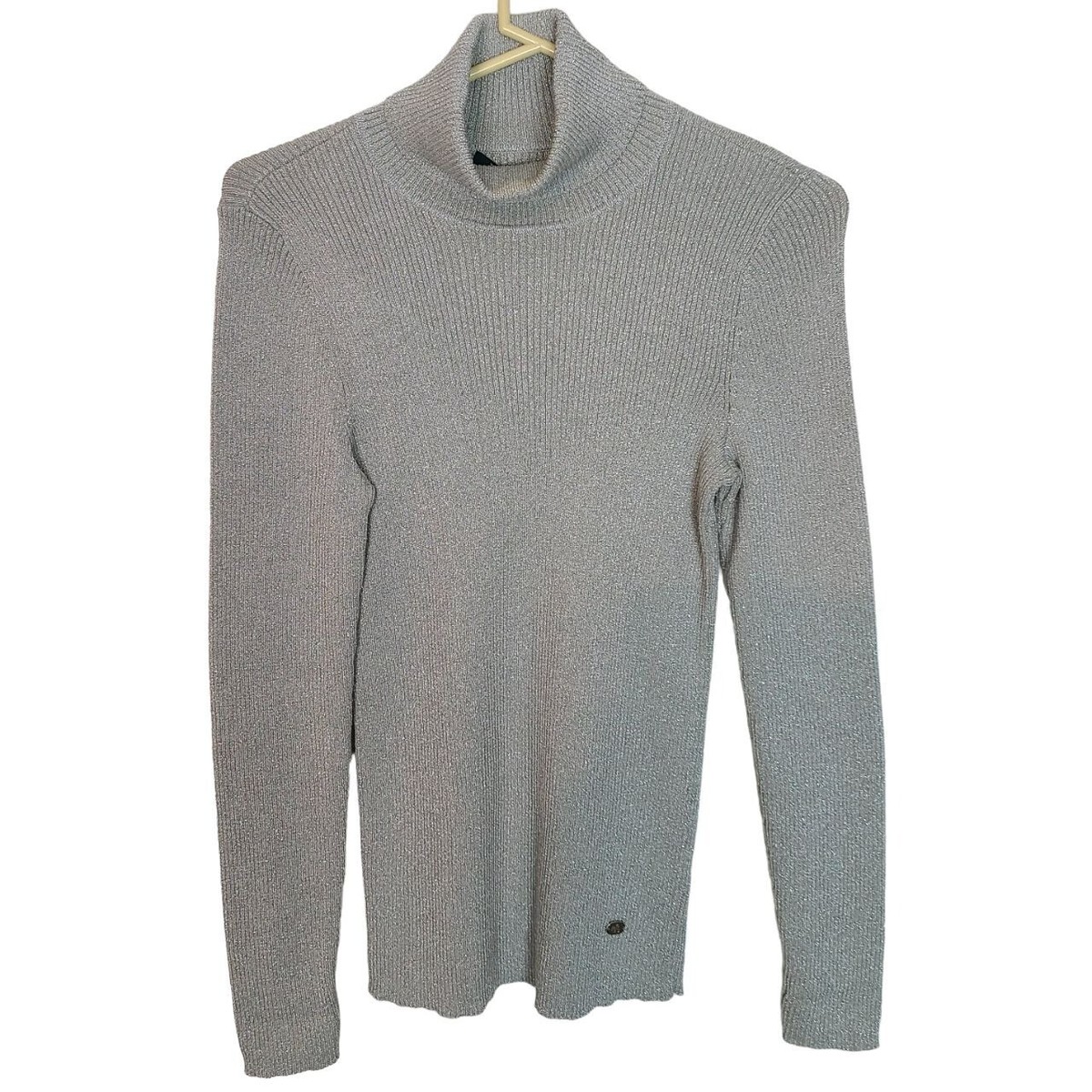 Lauren Ralph Lauren Womens M Gray Metallic Long Sleeves