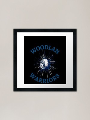 Woodlan Warriors Highschool Sport gerahmtes Wandbild Poster Leinwanddruck Bild