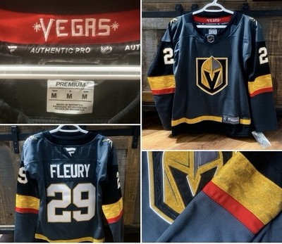 Women s Vegas Golden Knights Fleury #29 NHL Hockey Jersey M Black