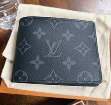Louis Vuitton Men s Black Monogram Eclipse Multiple Bifold Wallet M61695