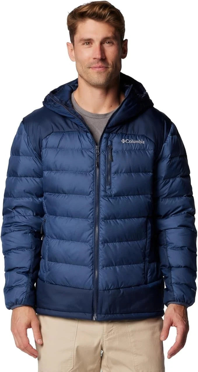 Mens Columbia Autumn Park II Down Omni Heat Hooded Jacket Sz 5X NEW $200 BLUE