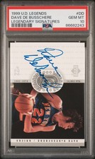 1999 Upper Deck Legends Legendary Signatures Dave Debusschere #DD Auto PSA 10
