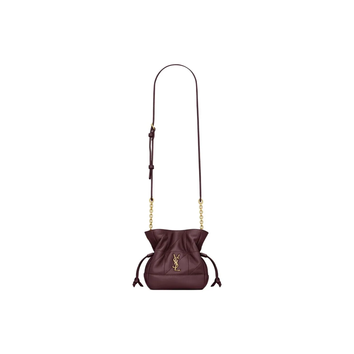 SAINT LAURENT Jamie Sheepskin Crossbody bag Mini Women's Red 5.7*3.1*6.1 in