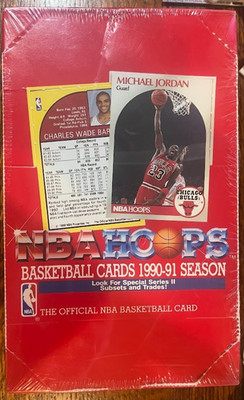 1990-91 NBA Hoops Basketball Series 2 Wax Box 36 Packs Factory Sealed